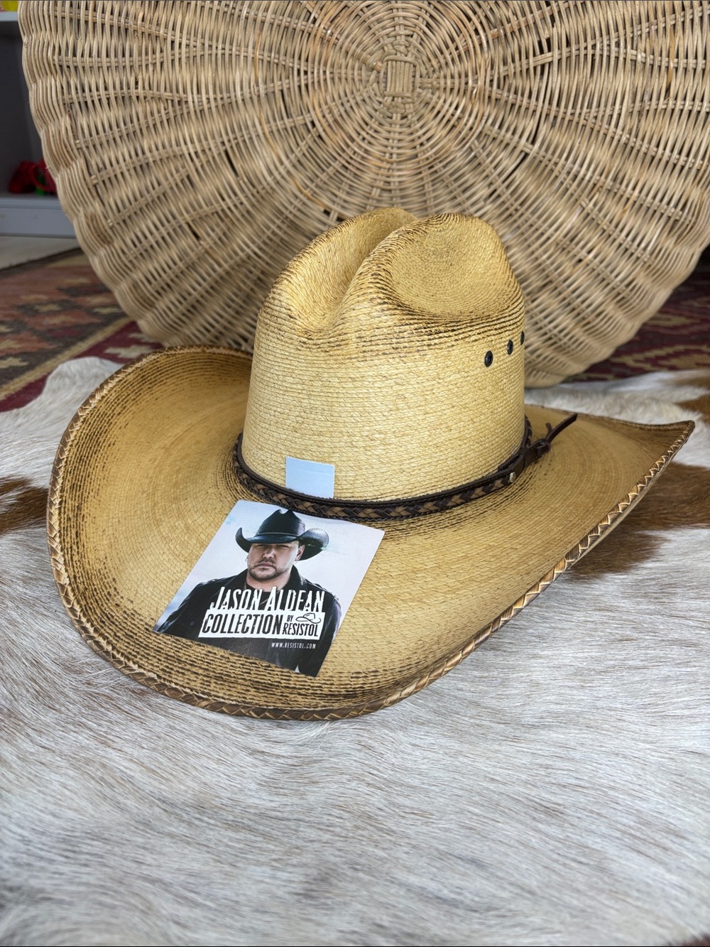 Resistol Jason Aldean Palm Leaf Cowboy Hat Georgia Boy Small